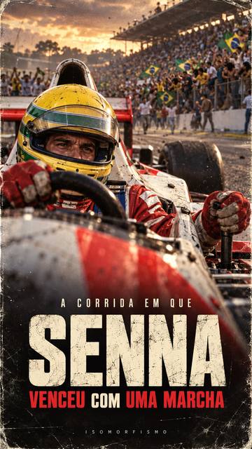 Senna venceu em casa com uma marcha só